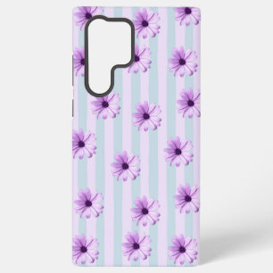 Blue and Purple Daisy Pattern Samsung Galaxy Case