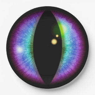 Blue and Purple Dragons Eye Paper Plate