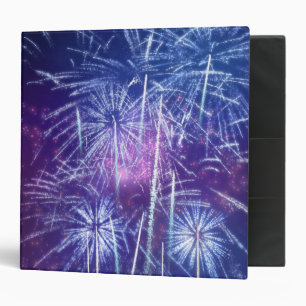 blue and purple firework binder