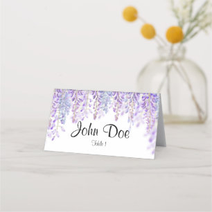 Blue and Purple Floral Place Cards
