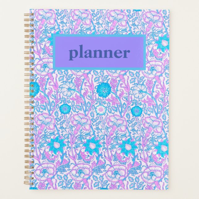 Blue and Purple Floral Planner (Front)