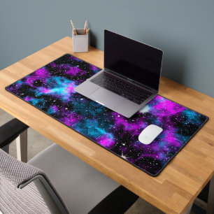 Blue and Purple Galaxy Celestial Desk Mat