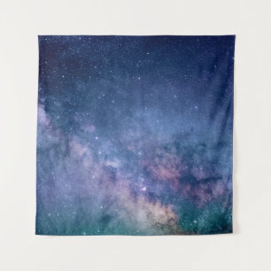 Blue and purple galaxy digital tapestry