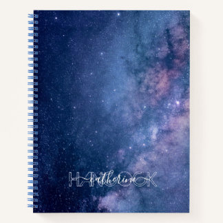 Blue and Purple Galaxy Notebook