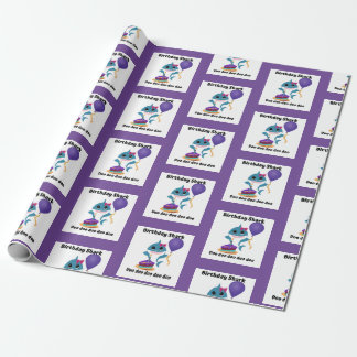 Blue and Purple Girl baby Shark wrapping paper