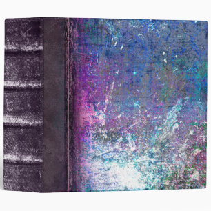 Blue and Purple Grunge Faux Leather Ancient Tome Binder
