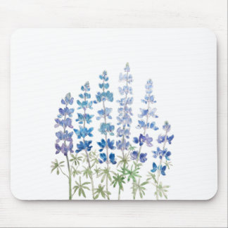 blue and purple lupin flowers mouse pad