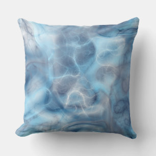 Blue and Purple Marble abstract Throw Pillow