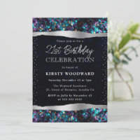 Blue and Purple Mermaid Sequins 21st Birthday