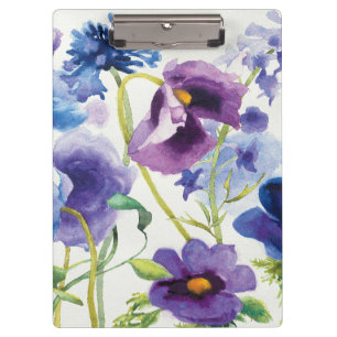 Blue and Purple Mixed Garden Clipboard