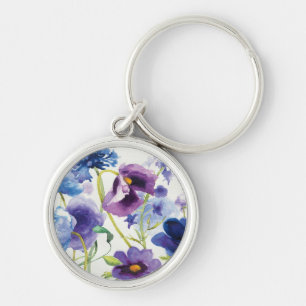 Blue and Purple Mixed Garden Keychain