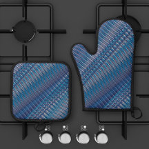Blue and purple Moiré Stripes - Trippy Abstract