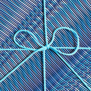 Blue and purple Moiré Stripes - Trippy Abstract Wrapping Paper