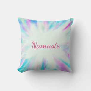 Blue and Purple Namaste Throw Pillow
