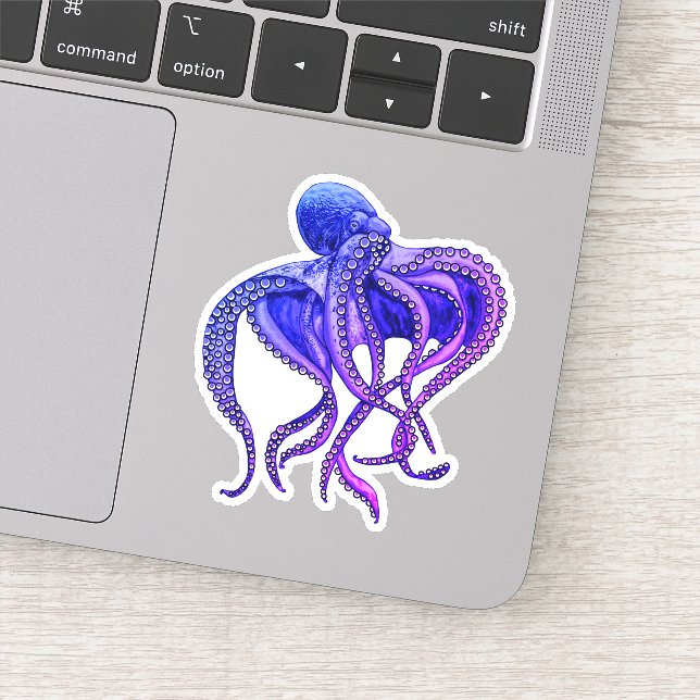 Blue and purple octopus (Detail)