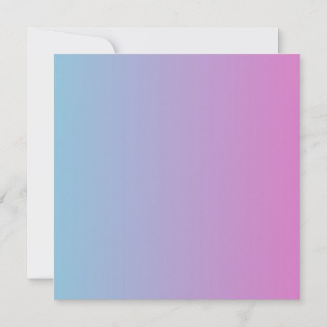 Blue and purple ombre colours gradient Invitation (Front)