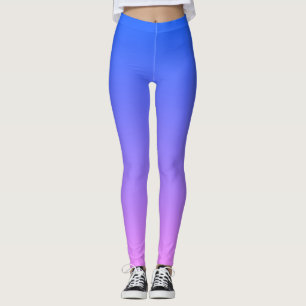 Blue and Purple Ombre Monogram Leggings