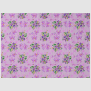 Blue and Purple Pansies Tissue Paper