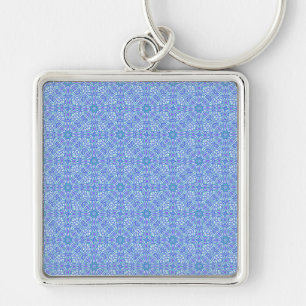 Blue and Purple Pattern Keychain