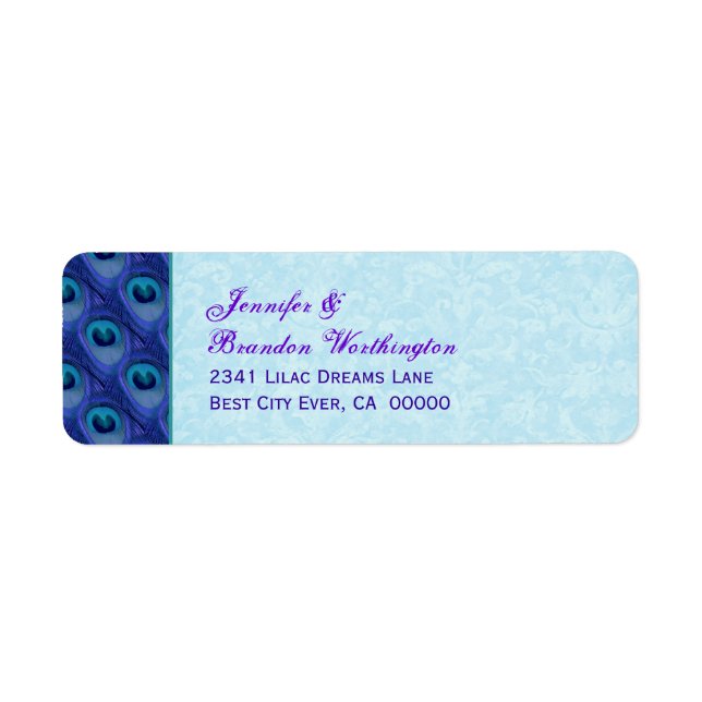 Blue and Purple Peacock Feathers (Front)