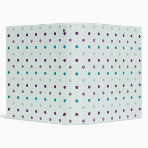 Blue and Purple Polka Dots Binder