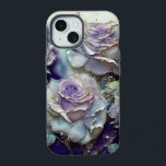 Blue and Purple Roses  iPhone 15 Case<br><div class="desc">A beautiful pattern of large blue and purple Roses</div>