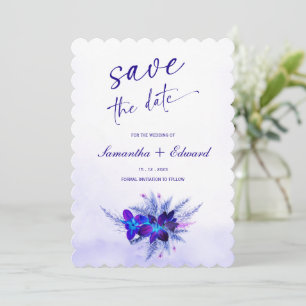 Blue and Purple Save the Date Card Ideas