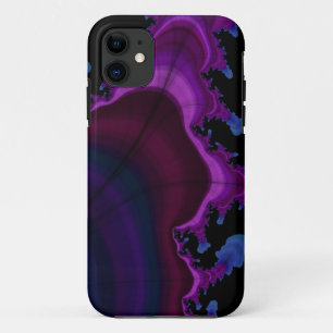 Blue and purple Space fractal iphone case