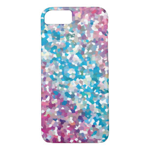 Blue and Purple Sparkly Winter Snow Abstract Art Case-Mate iPhone Case