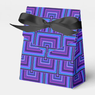 Blue and purple square scales favor box