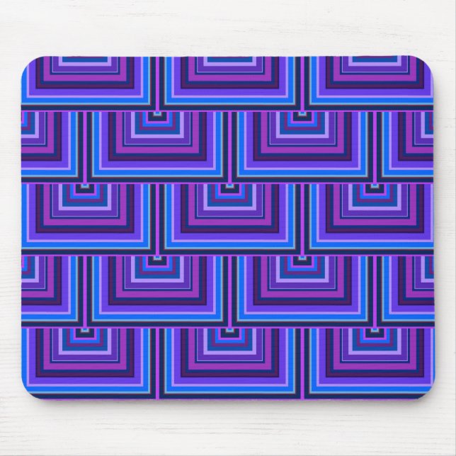 Blue and purple square scales mouse pad (Front)