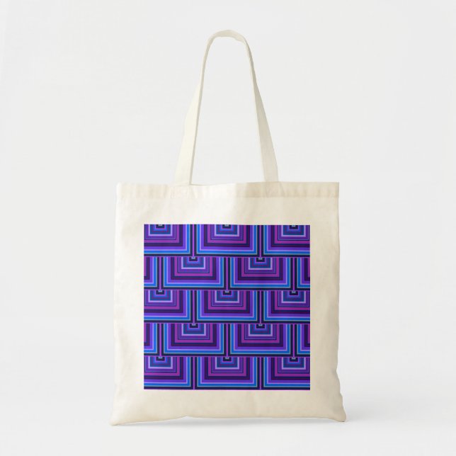 Blue and purple square scales tote bag (Front)