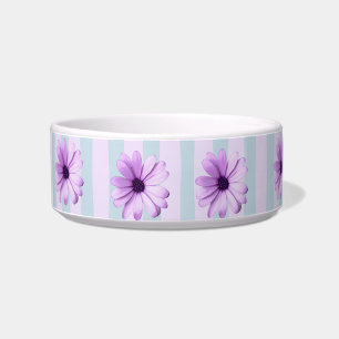 blue and purple striped daisy pattern bowl
