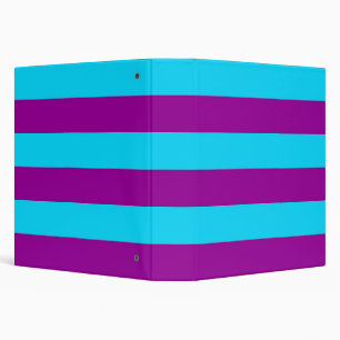 Blue and Purple Stripes Design Binder