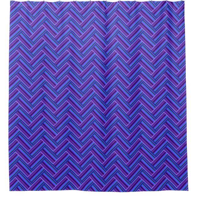 Blue and purple stripes double weave (Front)