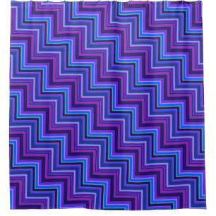 Blue and purple stripes stairs