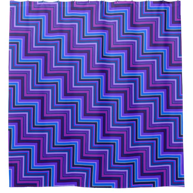 Blue and purple stripes stairs (Front)