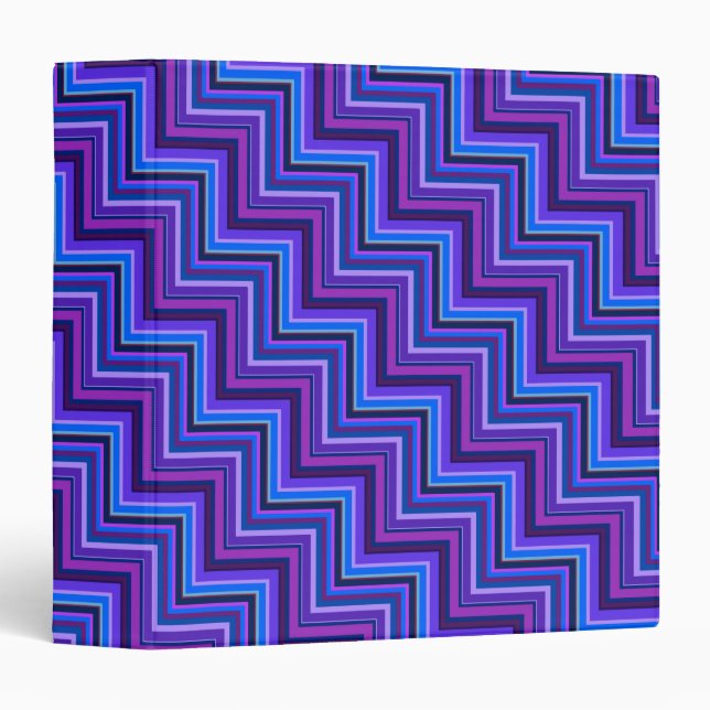 Blue and purple stripes stairs binder (Front/Spine)