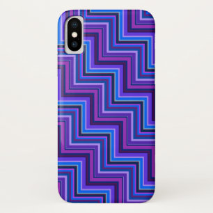 Blue and purple stripes stairs Case-Mate iPhone case