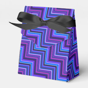 Blue and purple stripes stairs favor box