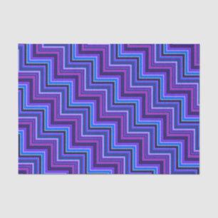 Blue and purple stripes stairs tissue paper
