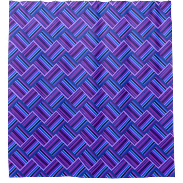 Blue and purple stripes weave (Front)