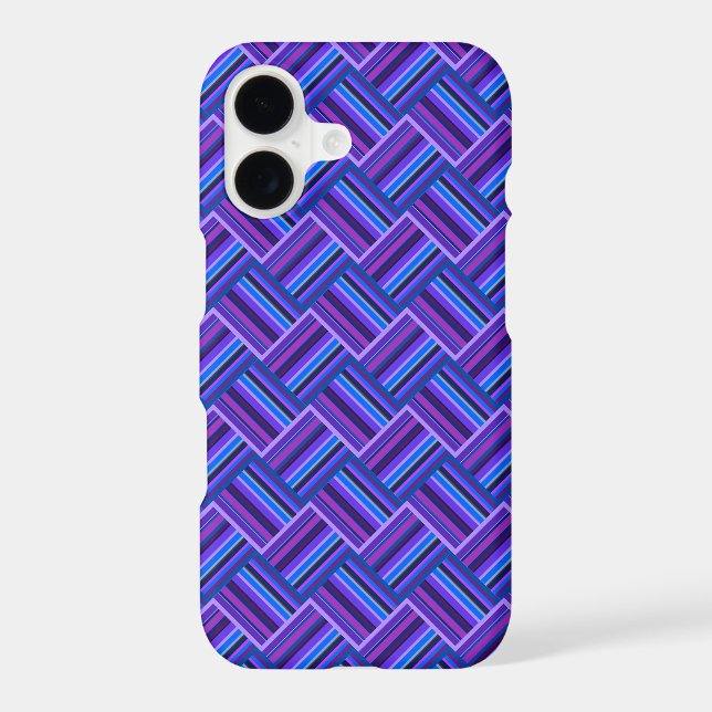 Blue and purple stripes weave (Verso)