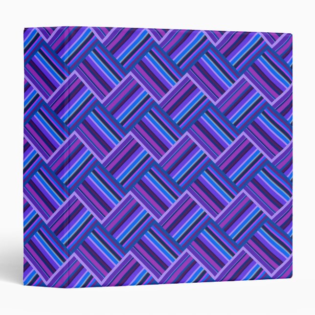 Blue and purple stripes weave binder (Front/Spine)