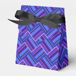 Blue and purple stripes weave favor box