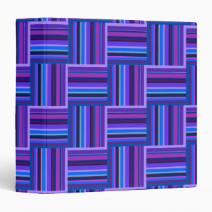 Blue and purple stripes weave pattern binder