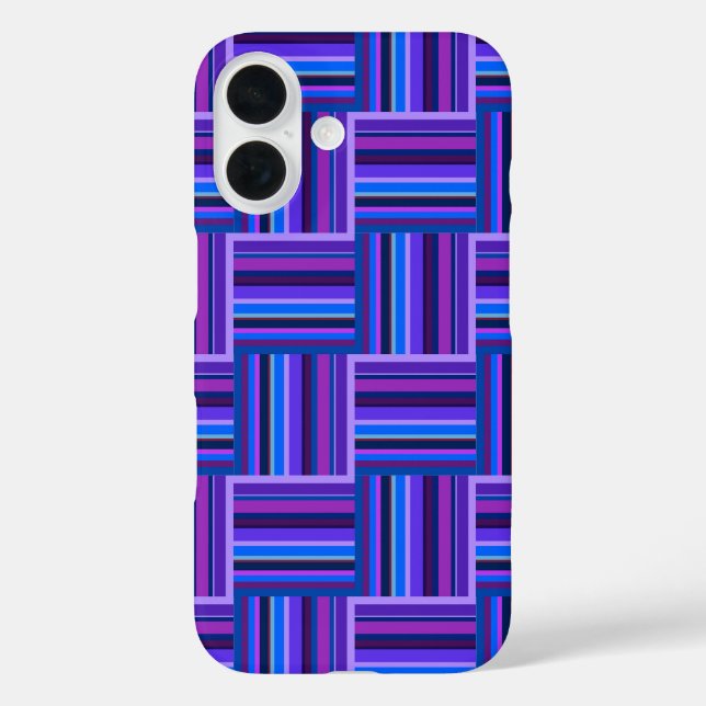 Blue and purple stripes weave pattern Case-Mate iPhone case (Back)