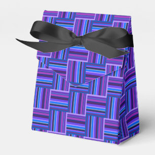 Blue and purple stripes weave pattern favor box
