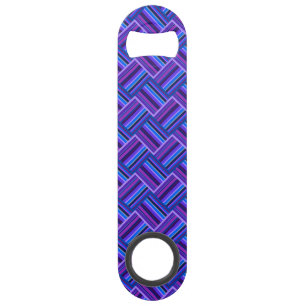 Blue and purple stripes weave speed bottle opener