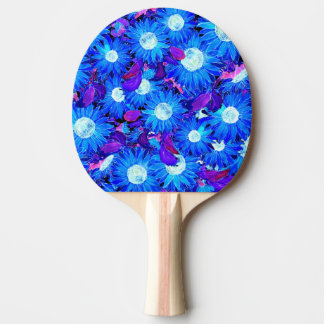 Blue and Purple Sunflowers Pattern Ping Pong Paddle
